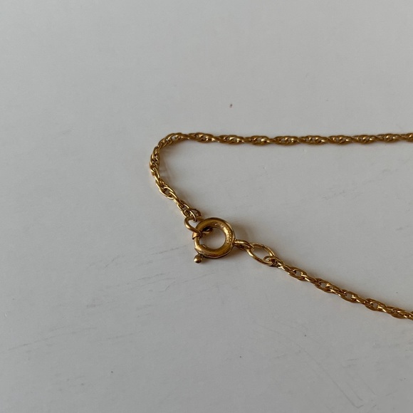 Vintage 12K GF Oval Lapis Lazuli Necklace, NWOT, 15 Inches Long - Picture 6 of 6